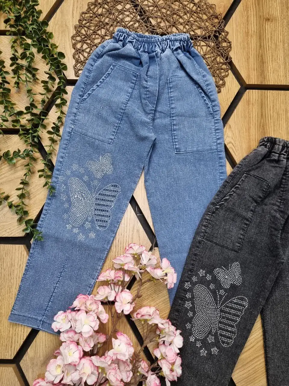 👖شلوار مام نیل نگین دوزی دخ...