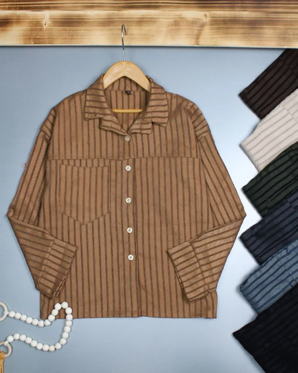 ✅ کت مخمل راه راه پاییزه ✅