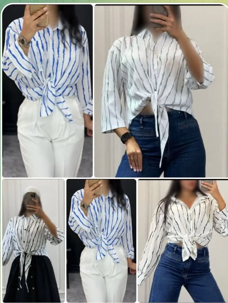 ✅ شومیز جلو گره‌ای
