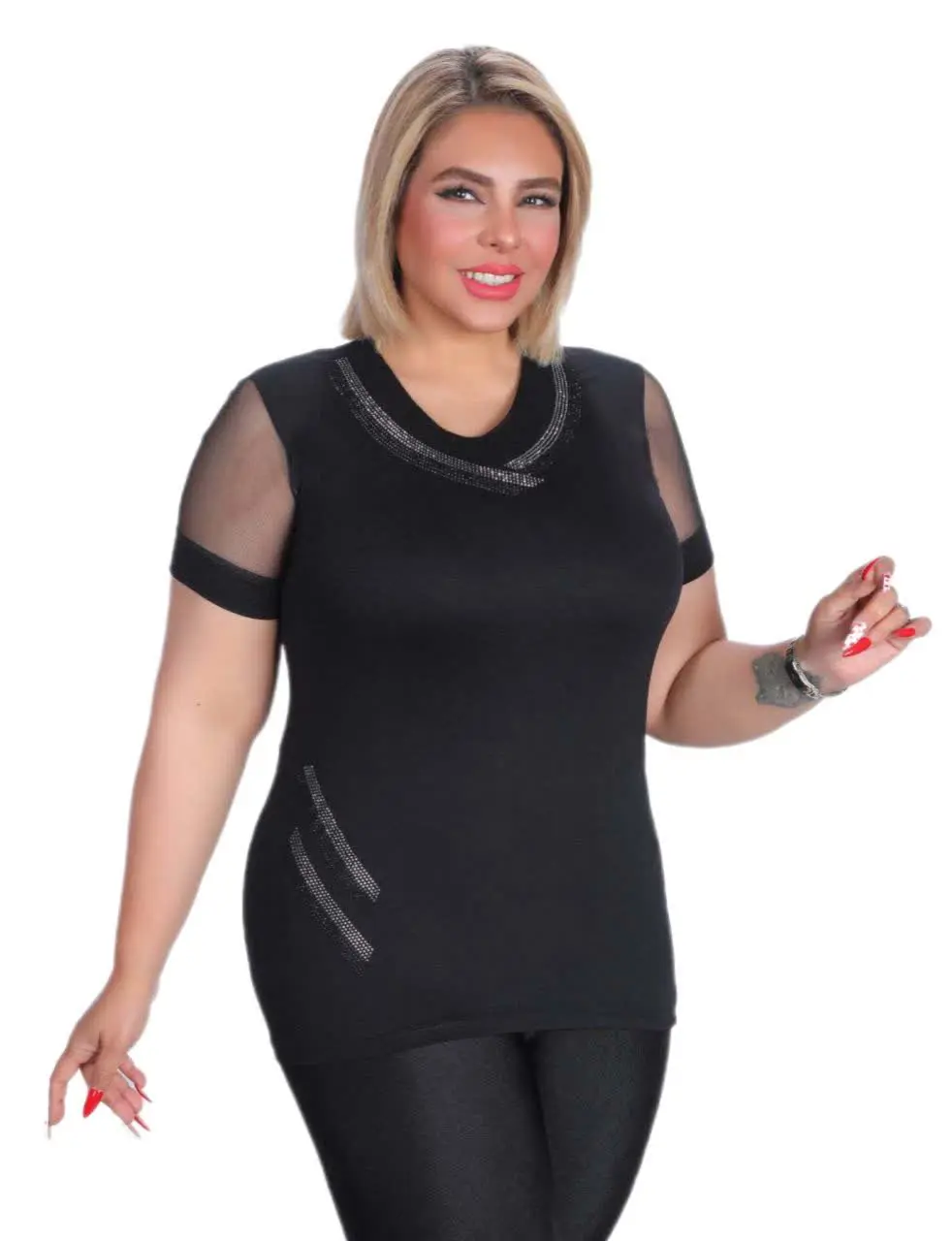 🌿#تیشرت زنانه آستین توری🌿
