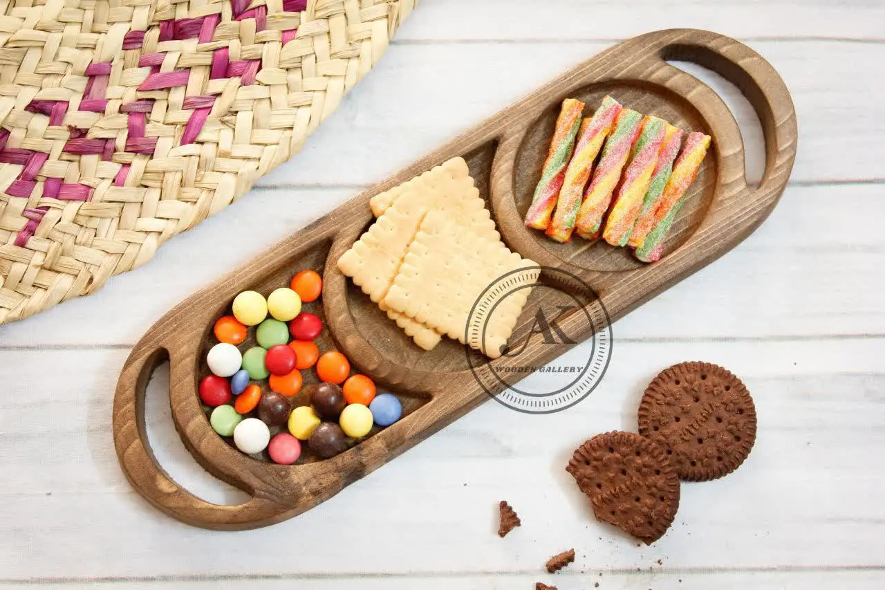 اردوخوری ۳خانه بیضی دسته دار
