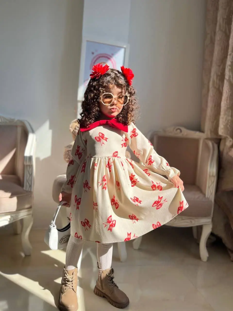 🎄 سارافون یلدایی یقه پاپیون...