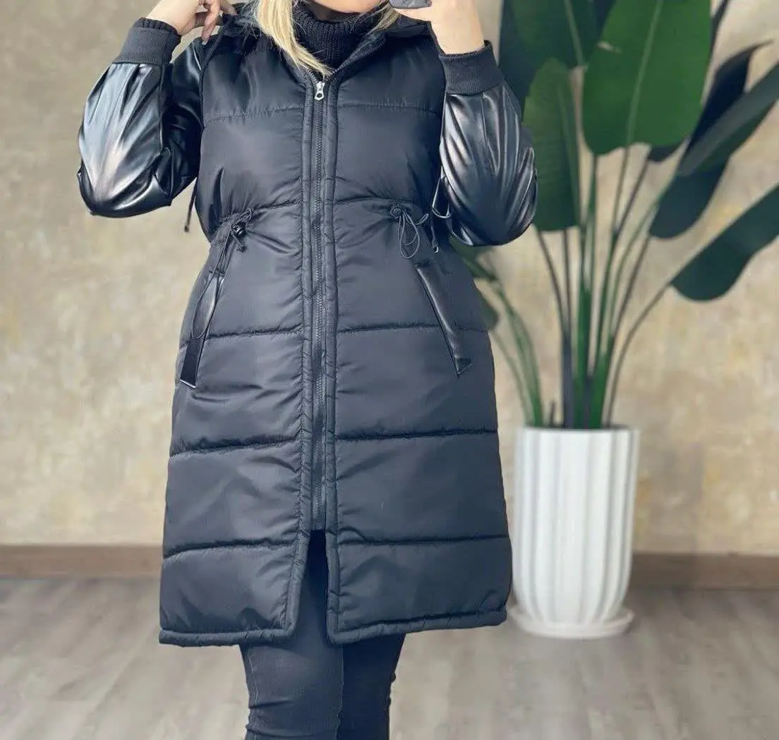 کاپشن آستین چرم نیکا