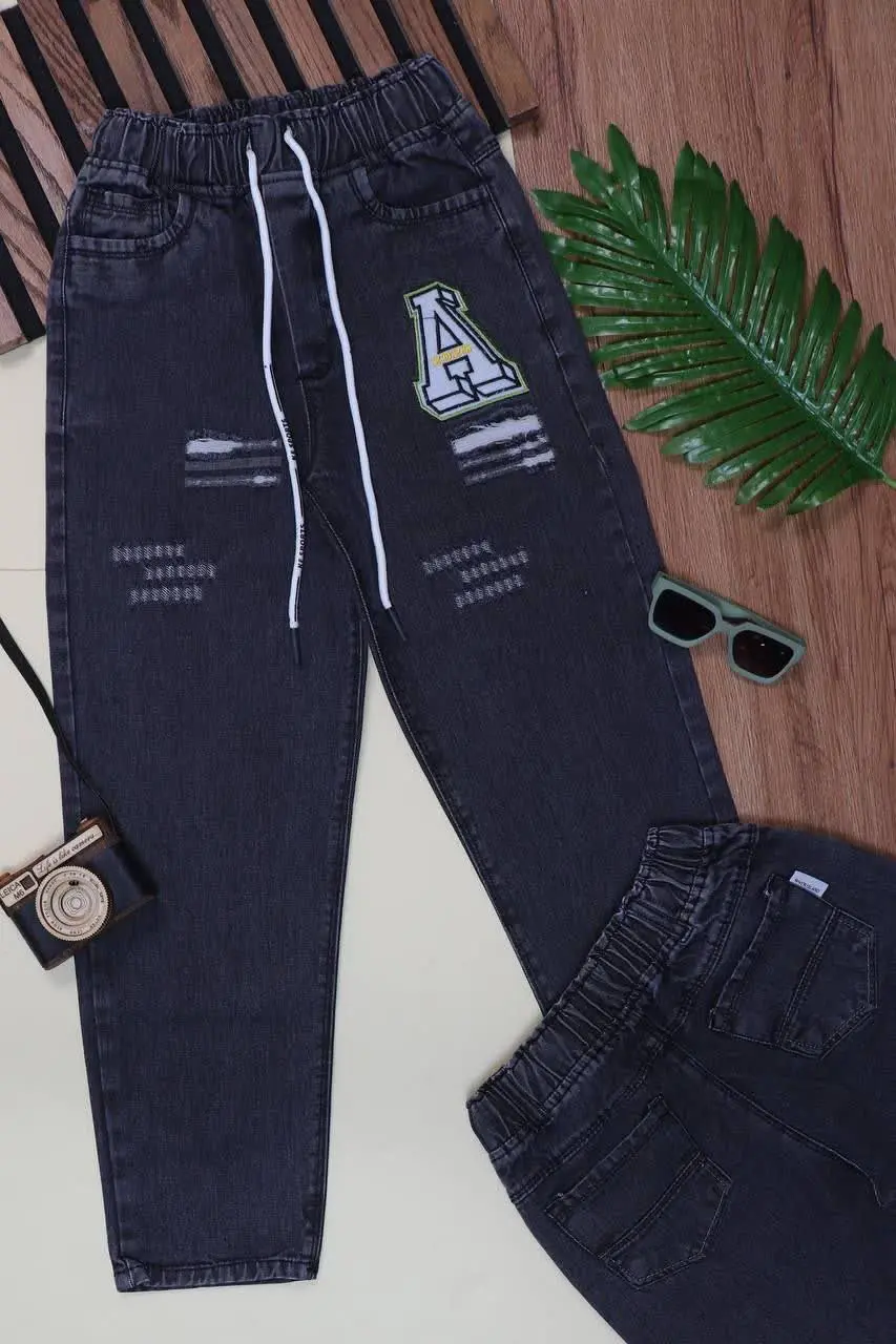 👖نام کالا: #شلوار_جین زغالی اسپرت 
