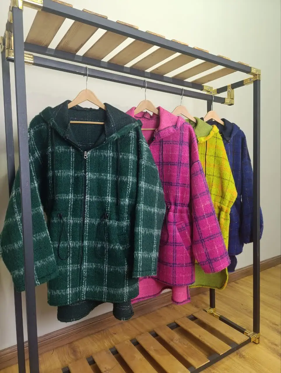 ❤️ پالتو پشم چهارخونه بدون...