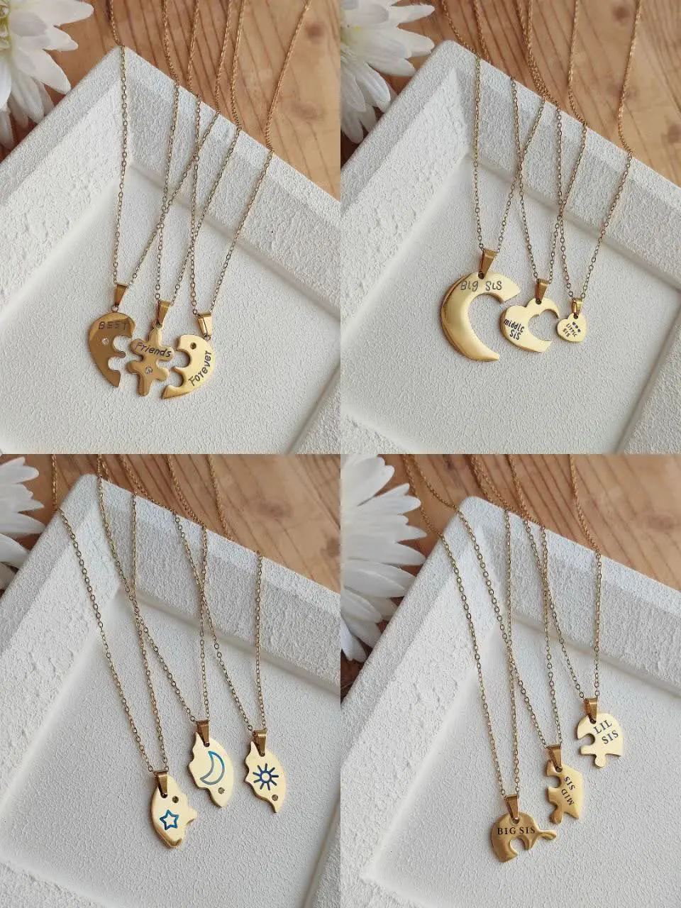 گردنبند استیل ۳تایی (بدون زنجیر) ۱۰۶۱۳۳۷۷۹۴
