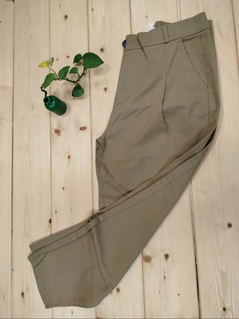 🧶شلوار کتان مدل مام فیت
