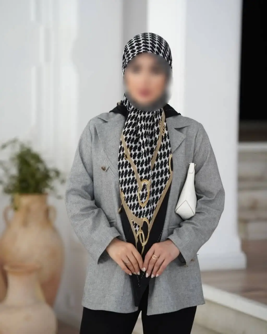 روسری نخی پلیسه برشکا