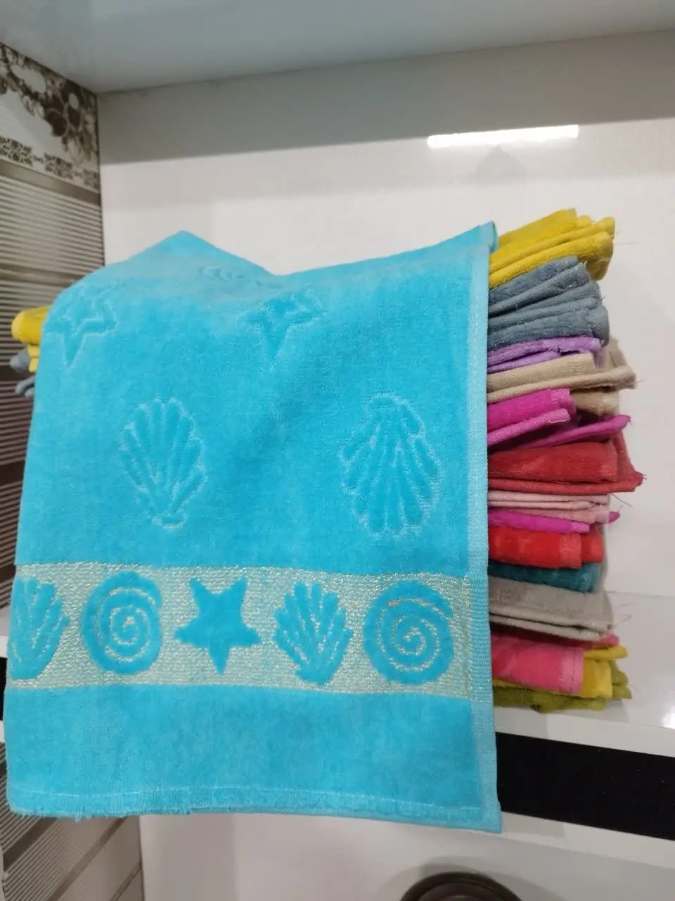 حوله‌های دست و صورت صدفی 😊
