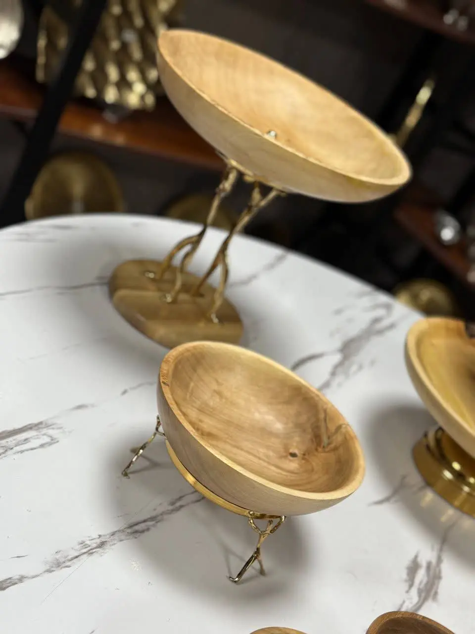 سرویس ۵ تکه ادمک چوب گردو