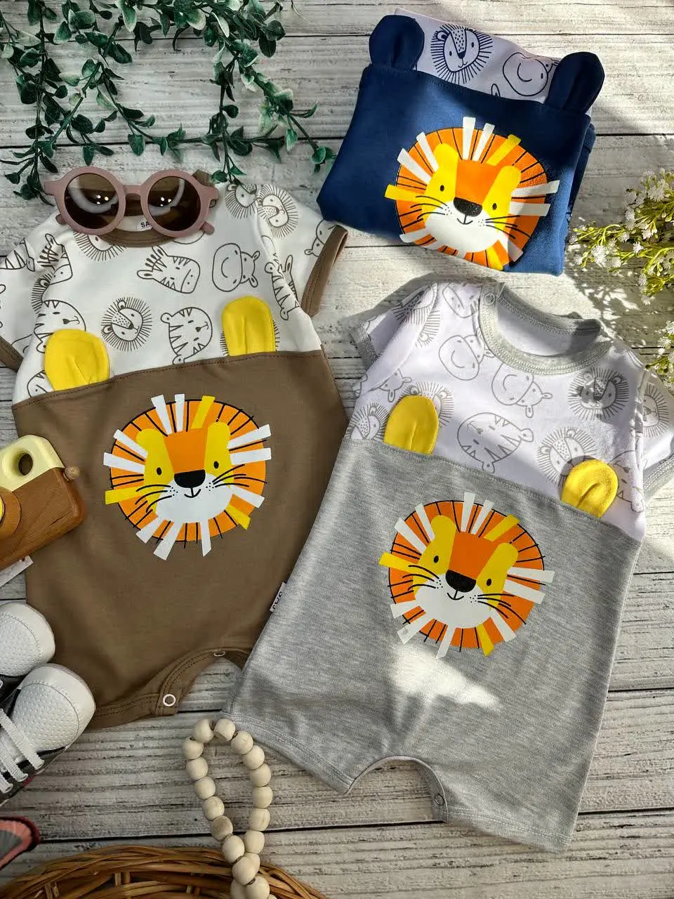 رامپر طرح شیر فانتزی نوزادی و کودک کد ۱۸۰۲۲ 
