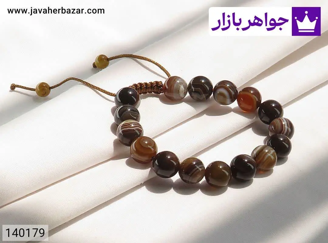 دستبند سنگ عقیق سلیمانی بسی...