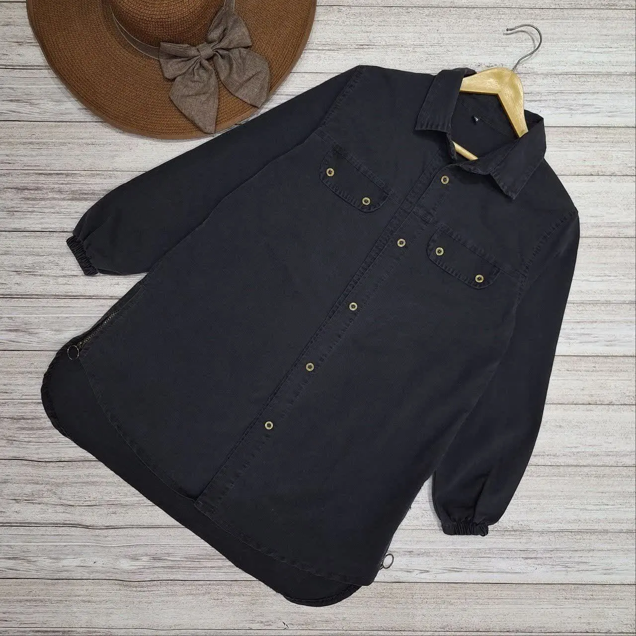 مانتو بغل زیپ
