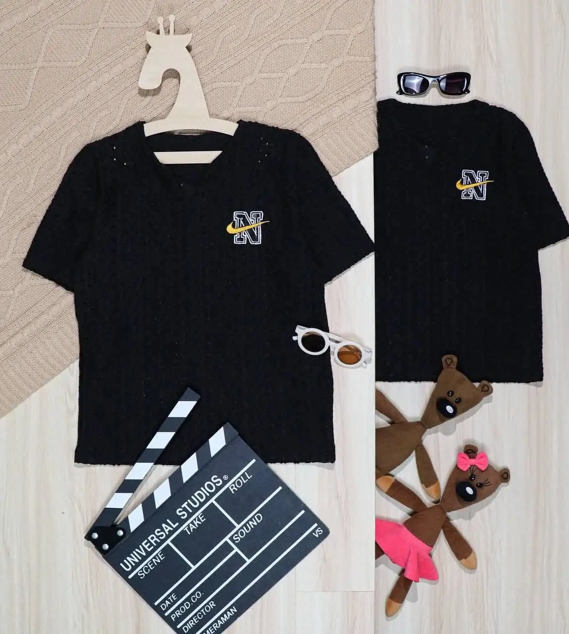 👫تیشرت مراکشی کوبایی طرح گلدوزی N👫
