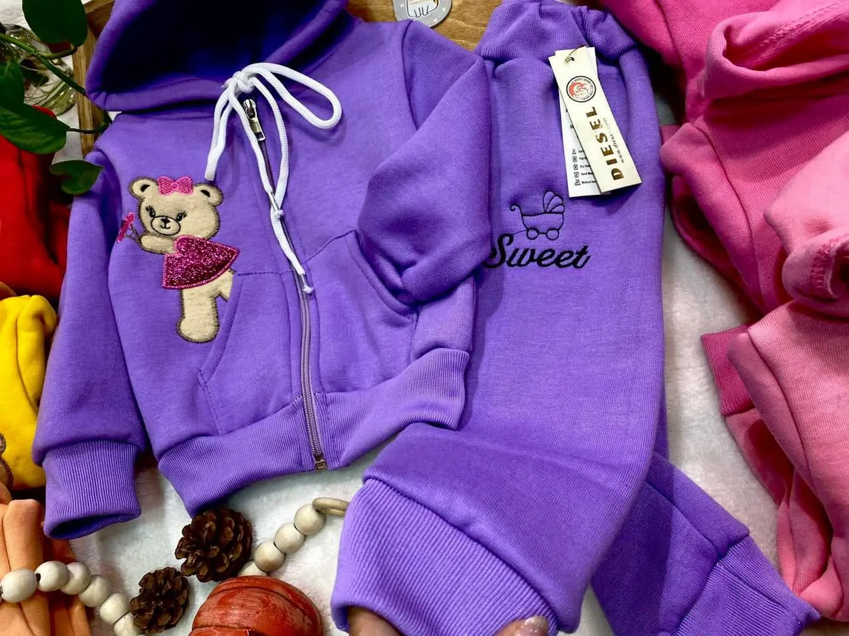 🏷️مدل: تمام زیپ 🧬 گلدوزی
