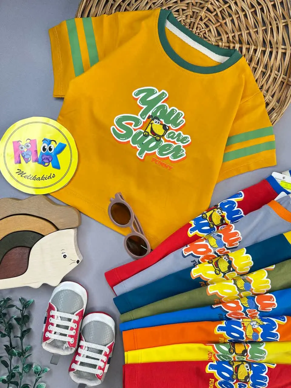 تیشرت تک طرح هاپو عینکی نوزادی و کودک کد ۱۱۱۰۳ 
