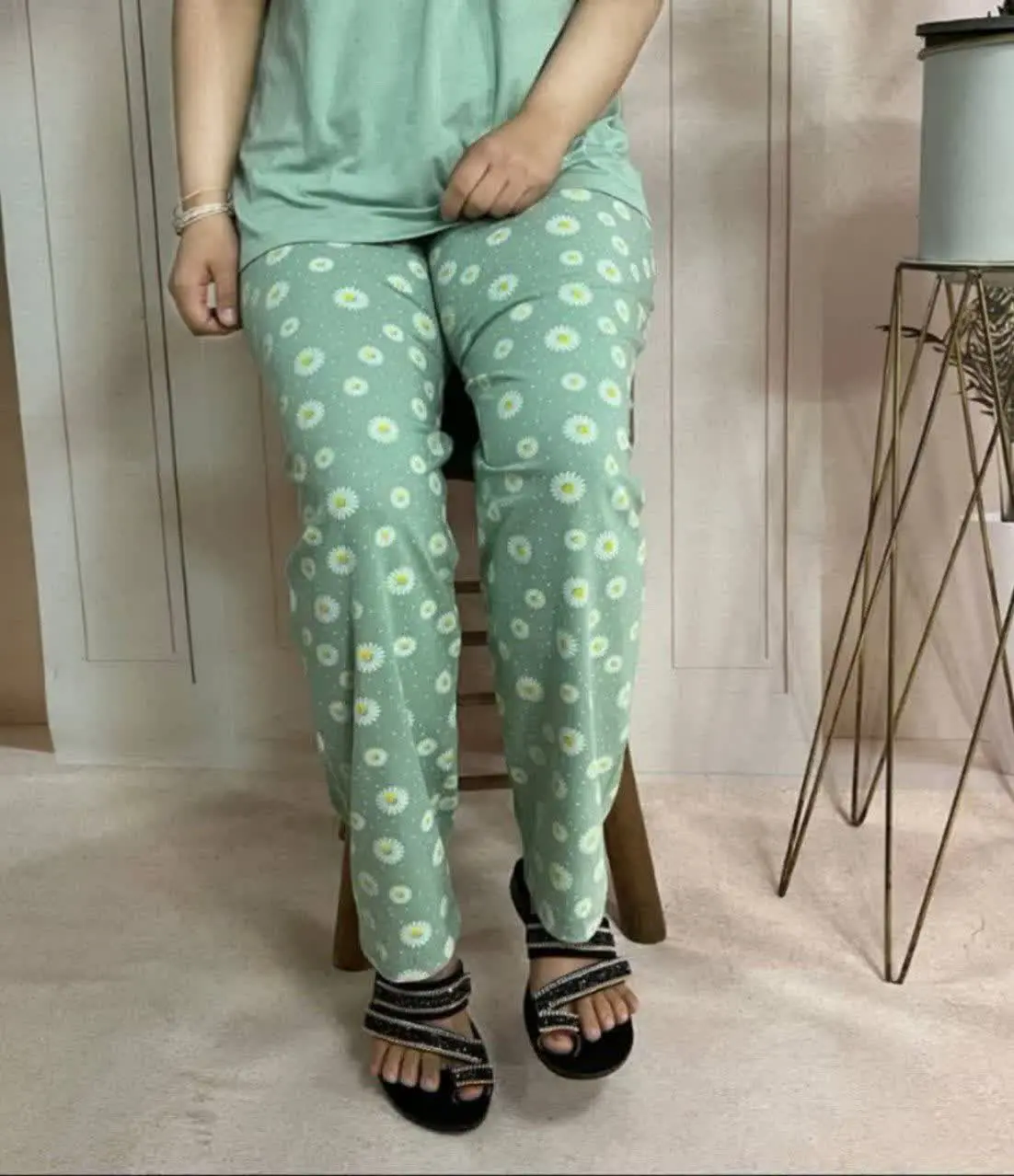 👖شلوار راحتی طرحدار بابونه 🌼