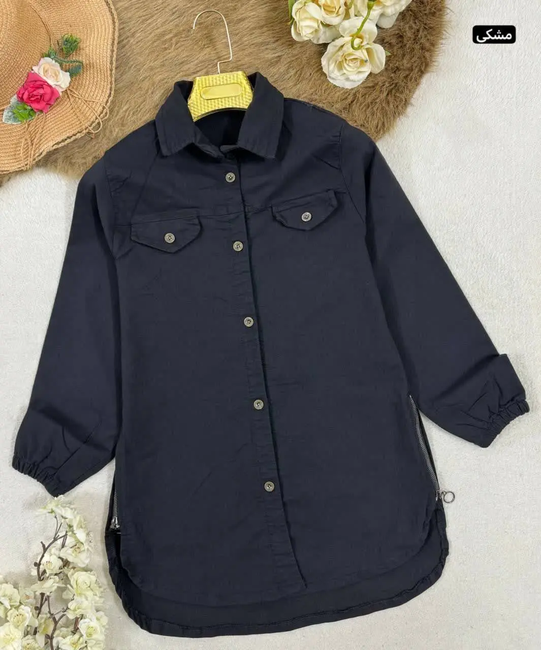 نام: مانتو لی بغل زیپ 
