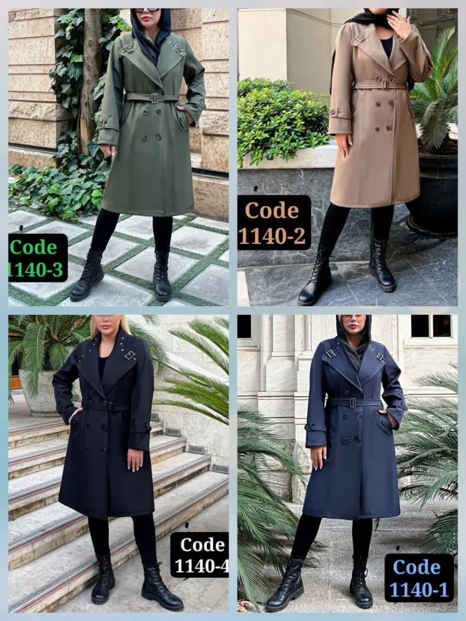 🛑بارانی یقه پرچ دار
