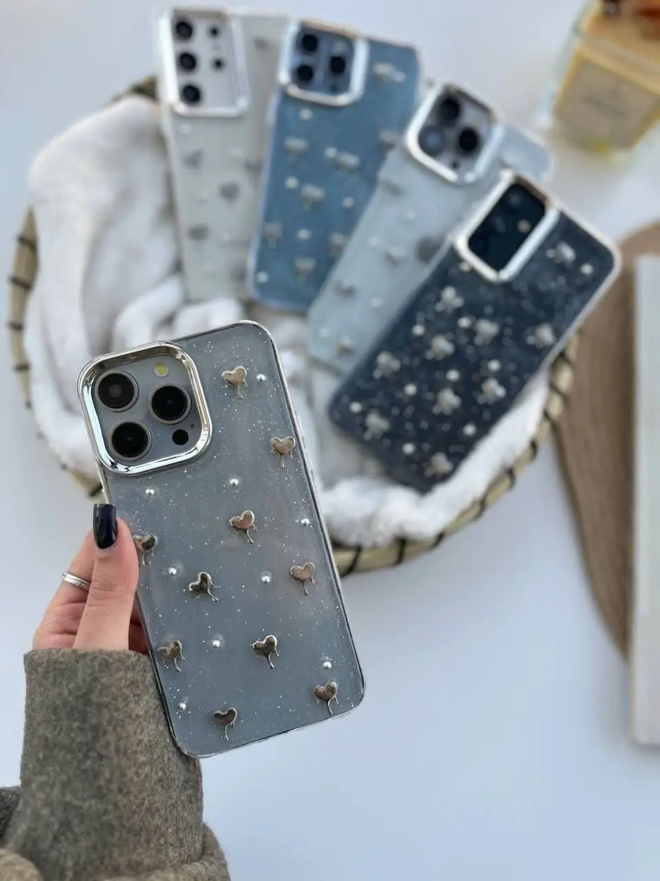 قاب قلب شفاف اکلیلی مخصوص انواع #سامسونگ #شیائومی و #آیفون 
