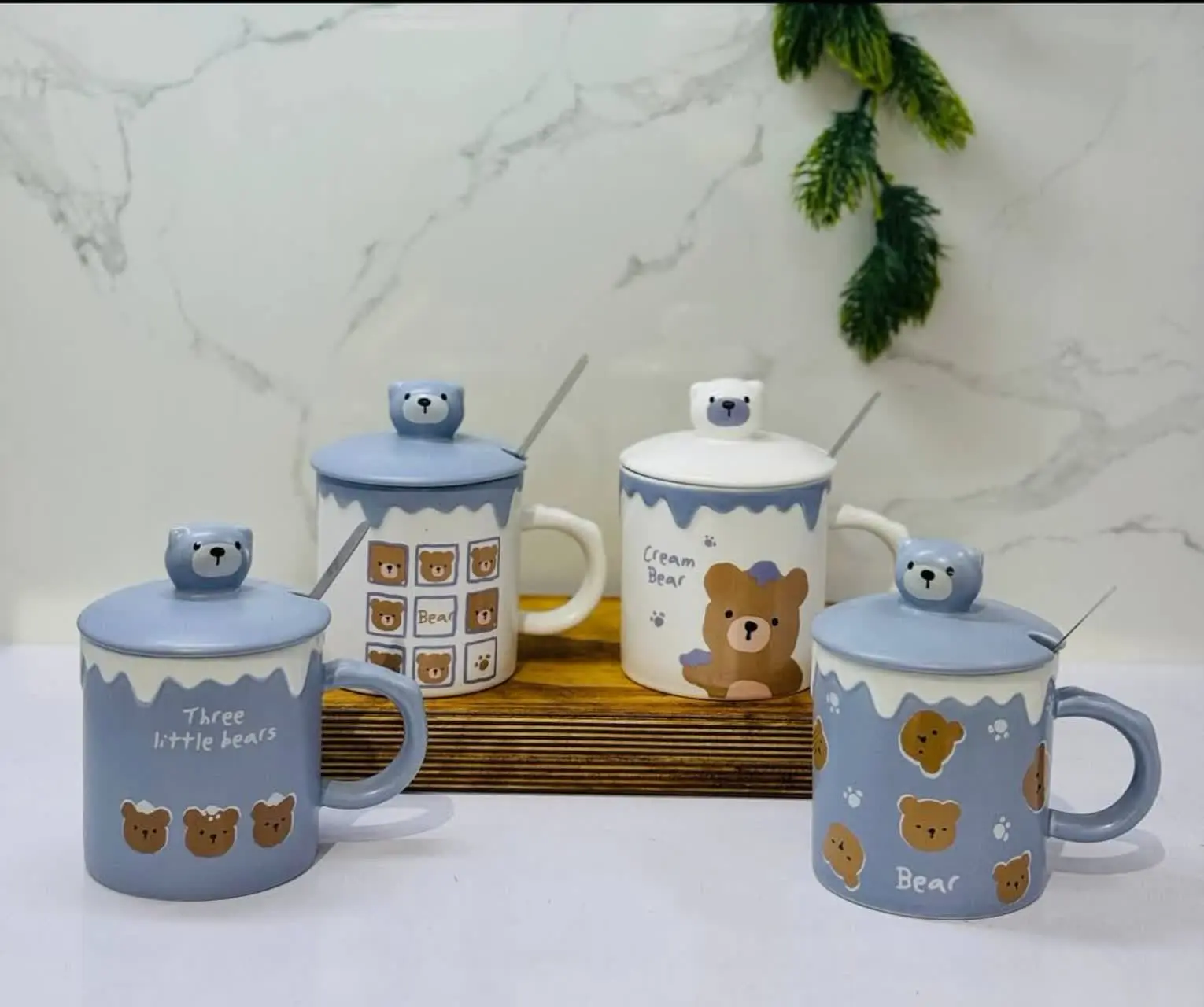 ماگ درب خرسی قاشق دار