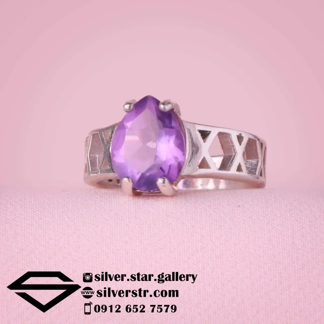 💜 انگشتر زنانه آماتیس اصل ک...