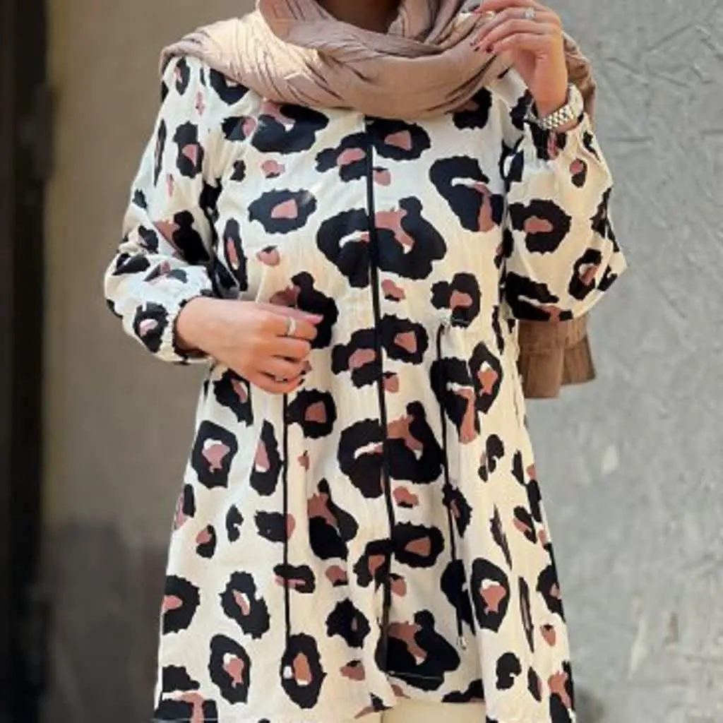 نام: بارانی کلاهدار پلنگی س...