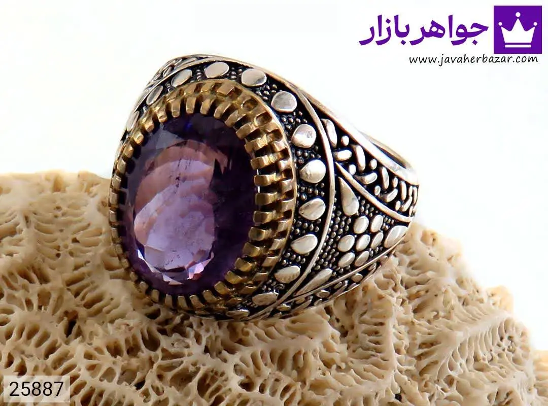 انگشتر نقره آمتیست خوش رنگ...