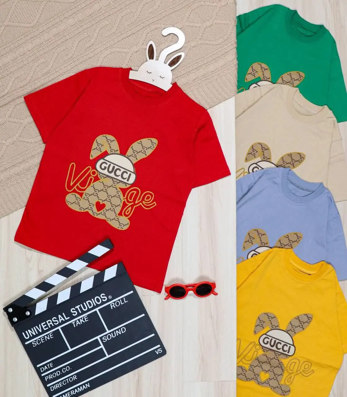 👫تیشرت دخترانه چاپ خرگوش GUCCI👫
