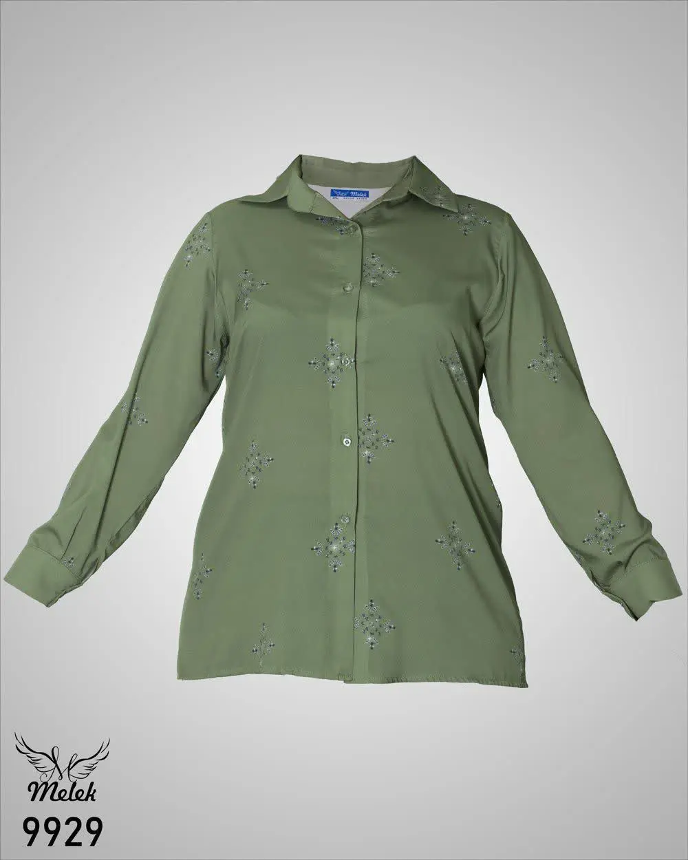 شومیز مجلسی جلو دکمه بازشو آستین بلند
