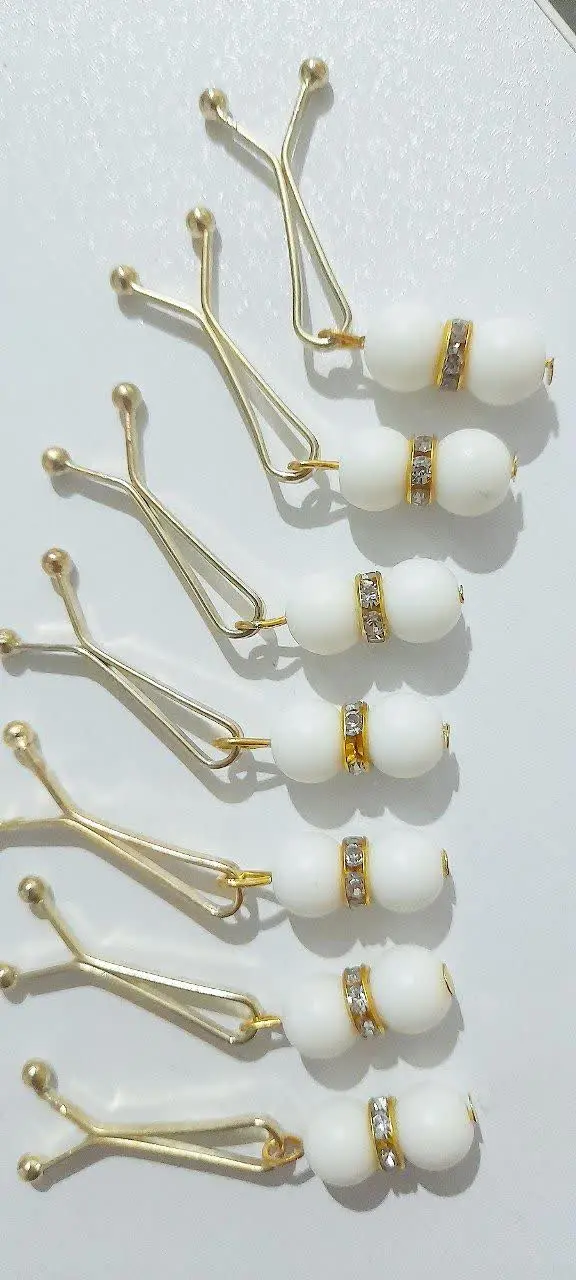 #گیره_روسری سنگ اونیکس سفید 
