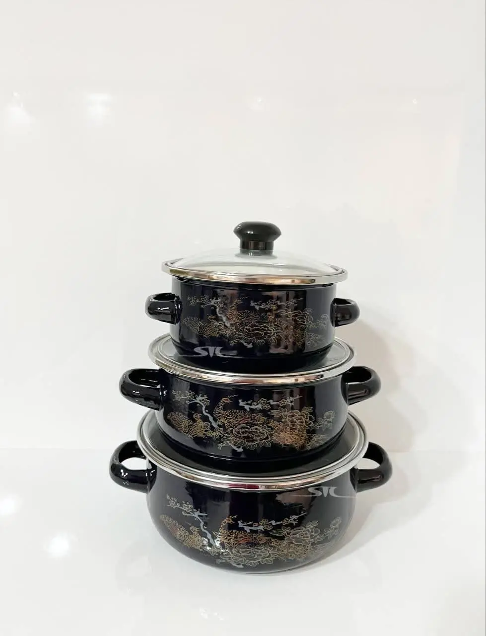 مینی قابلمه سه تایی سورمه‌ای
