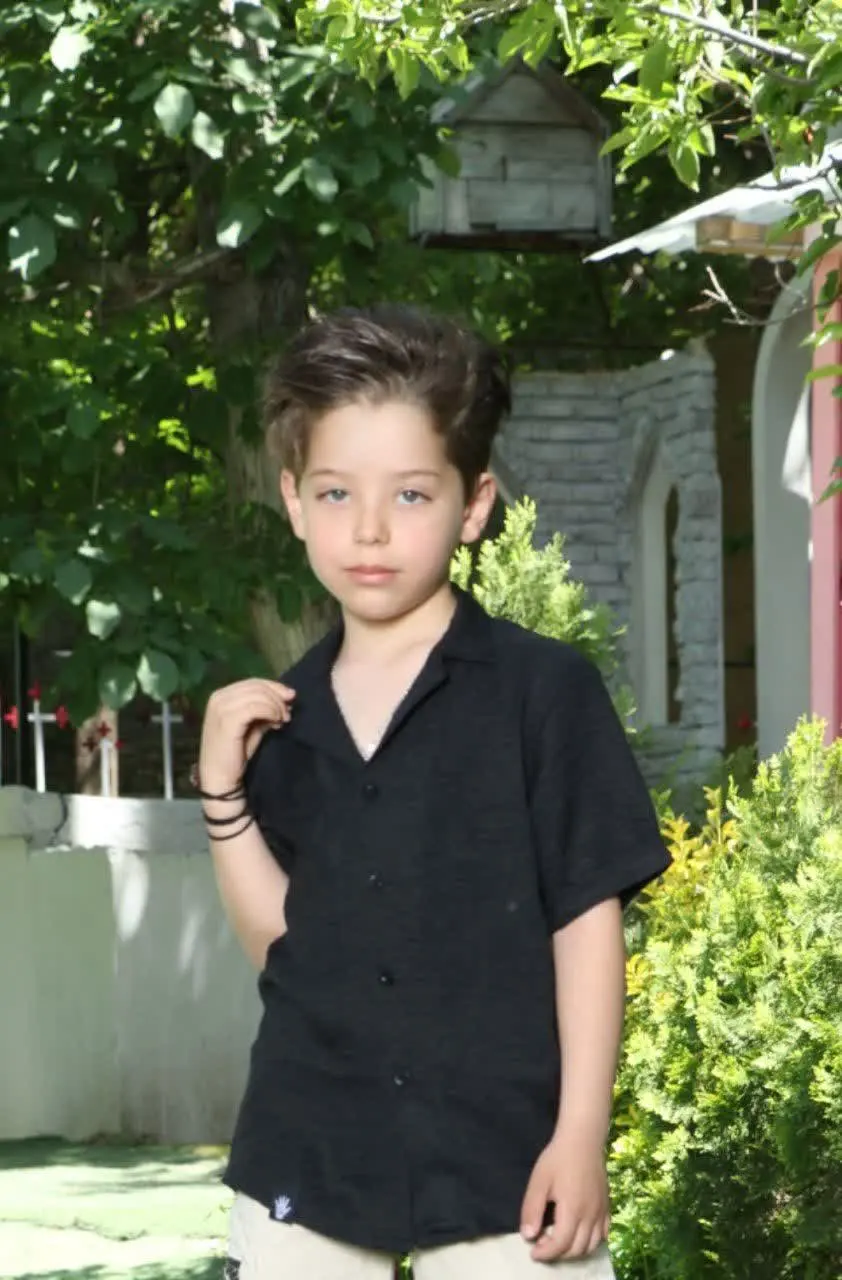 #پیراهن تک یقه انگلیسی مشکی
