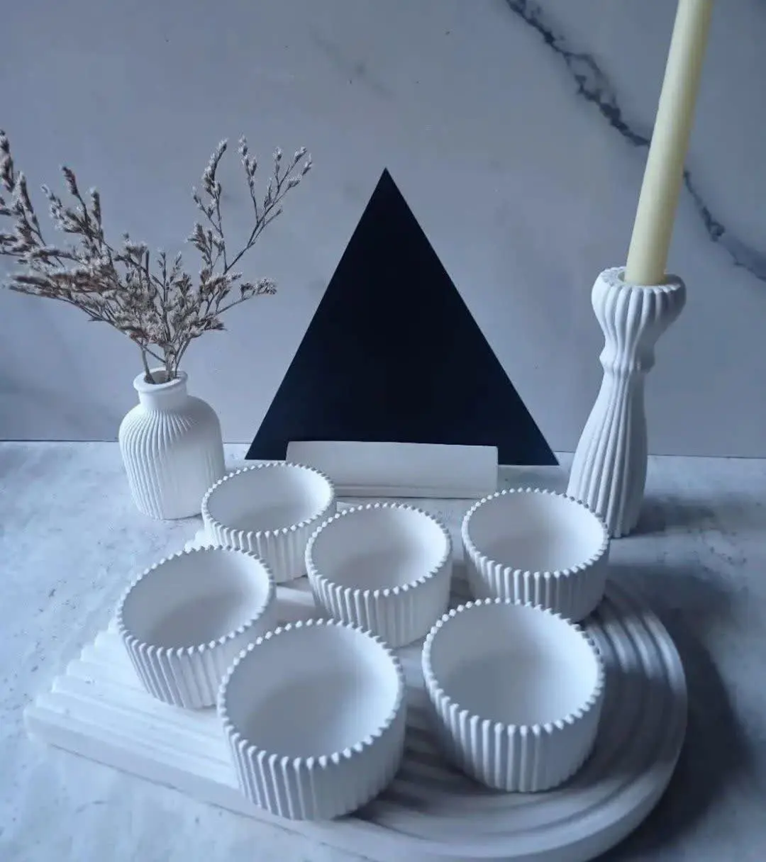 💥ست هفت سین سفید مدل مراکشی ۹ تکه 
