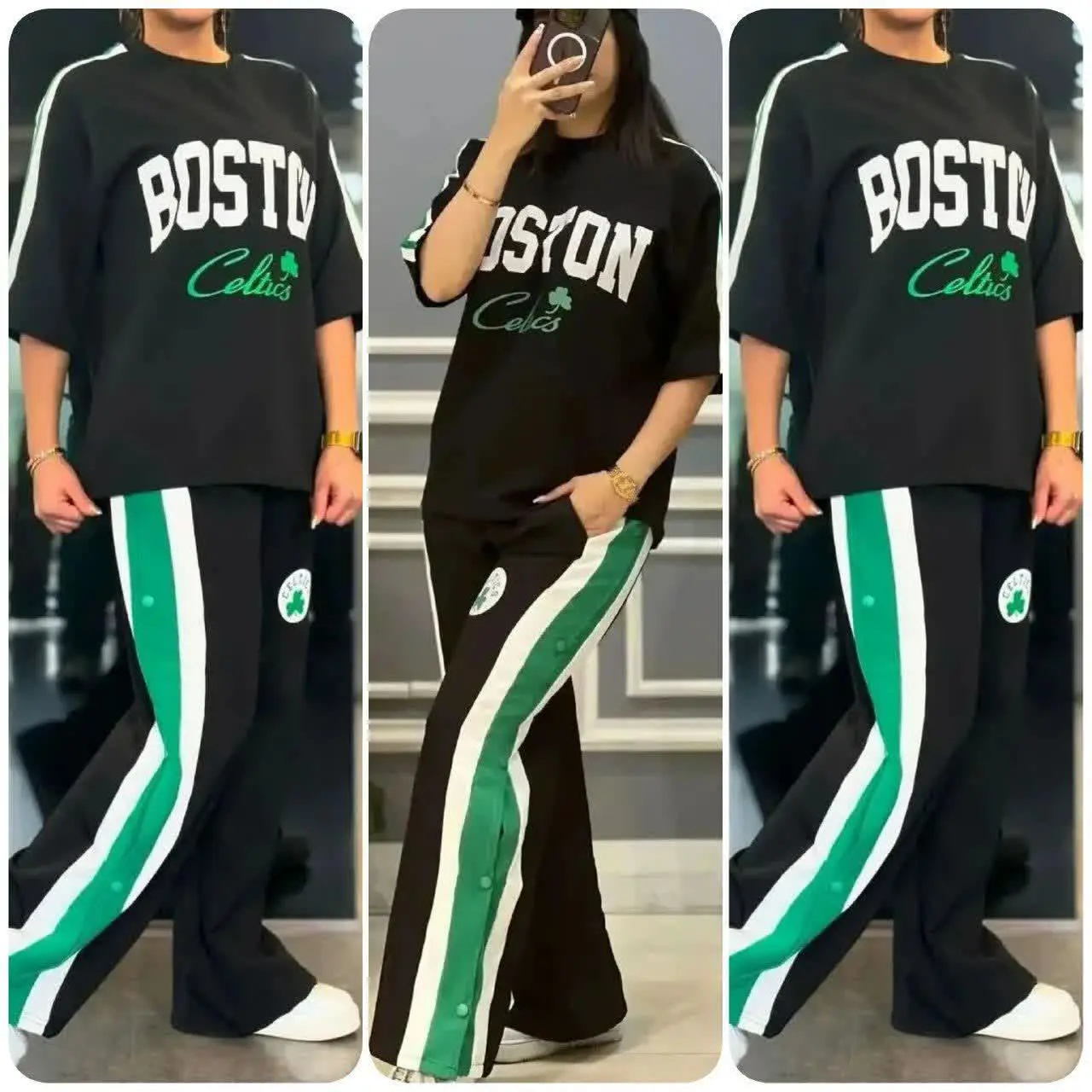 ❤️تیشرت و شلوار بگ بیرون پوش BOSTON😍
