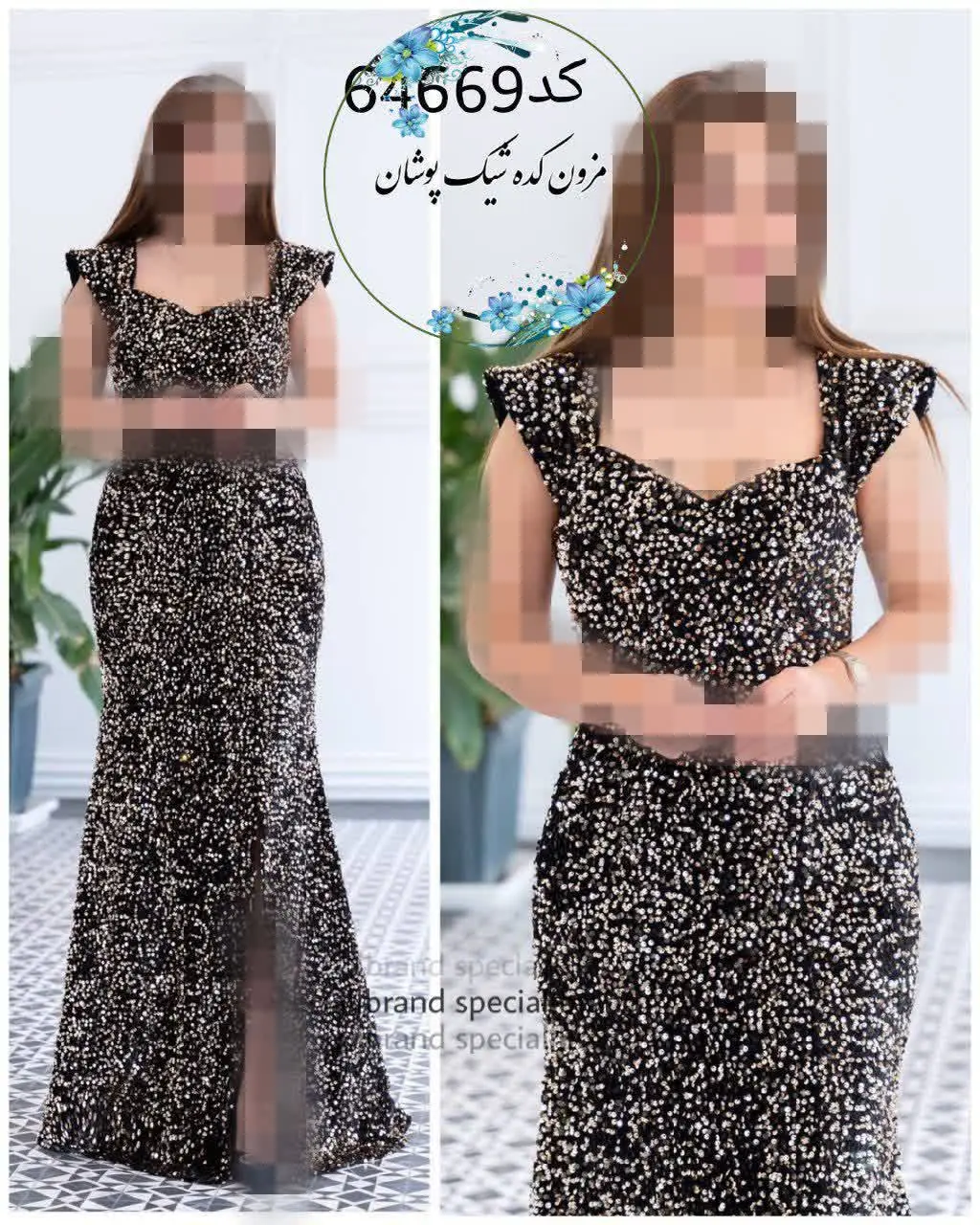 ماکسی پولک مخملی (قد۱۵۵) (پ...