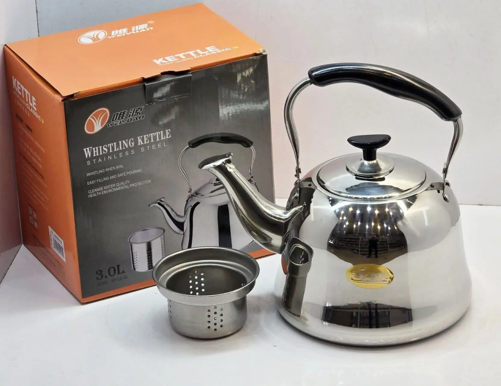 ✅ کتری تک استیل ۳ لیتری KETTLE