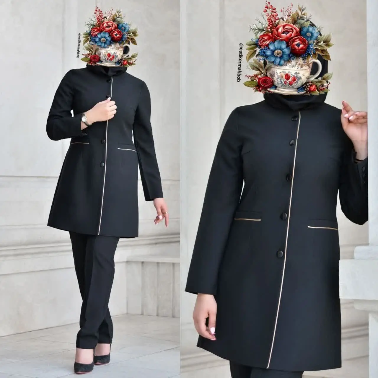 مانتو شلوار اداری سولماز
