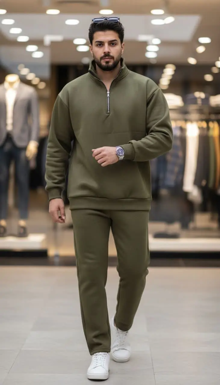 ست هودی زیپ دار و شلوار