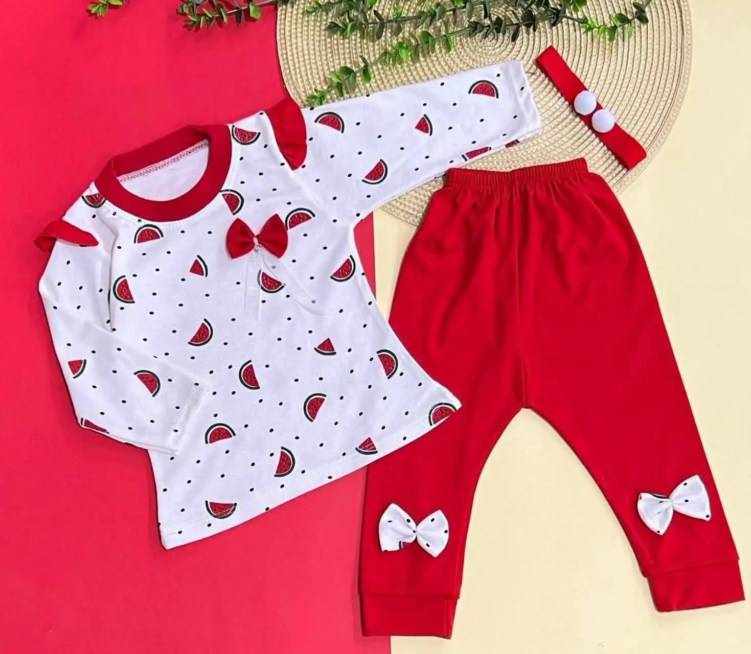 بلوز و شلوار هدبند طرح یلدایی😍😍🍉
