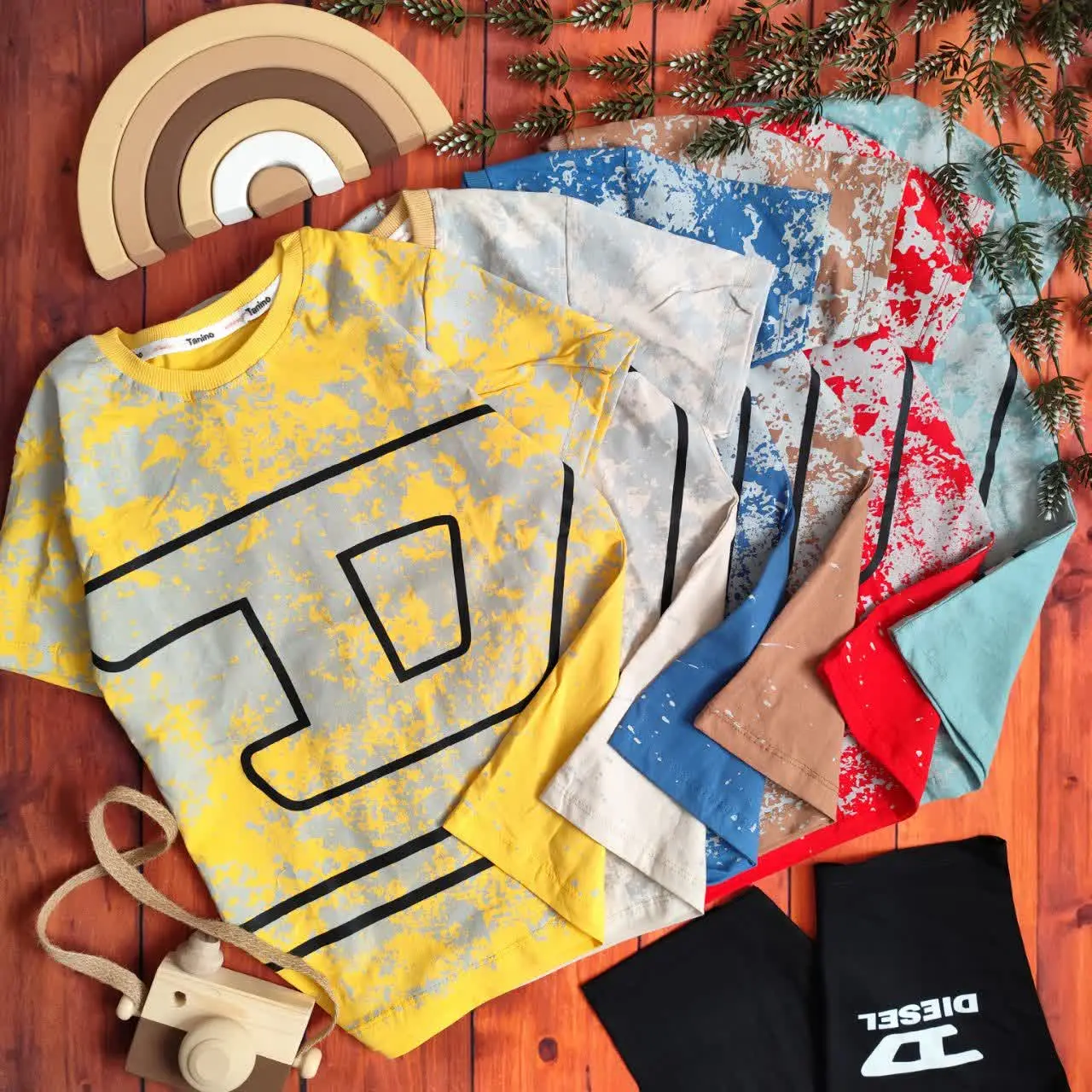 😍ست تیشرت وشلوارک پسرانه اب...