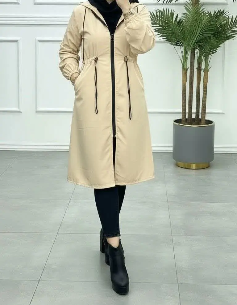 🍂نام: مانتو بارونی جلوزیپی