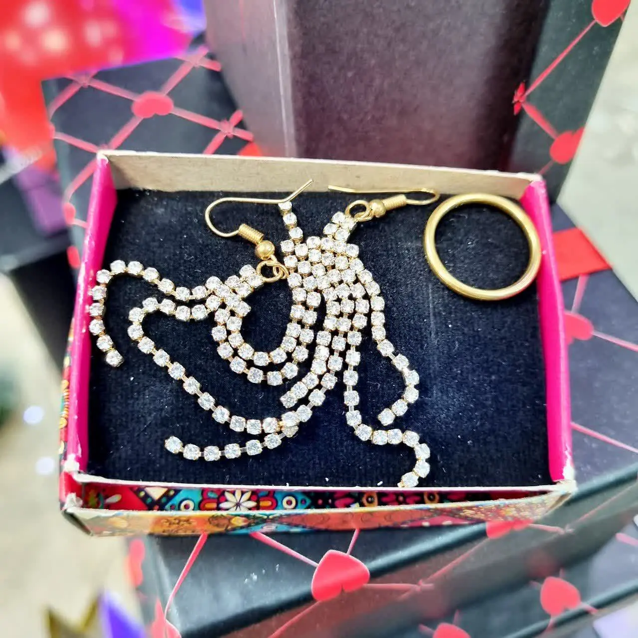 💥 پک گوشواره و حلقه طلایی،