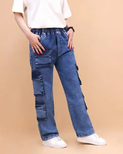 شلوار جین کارگو ۷سال تا بزرگسلل
