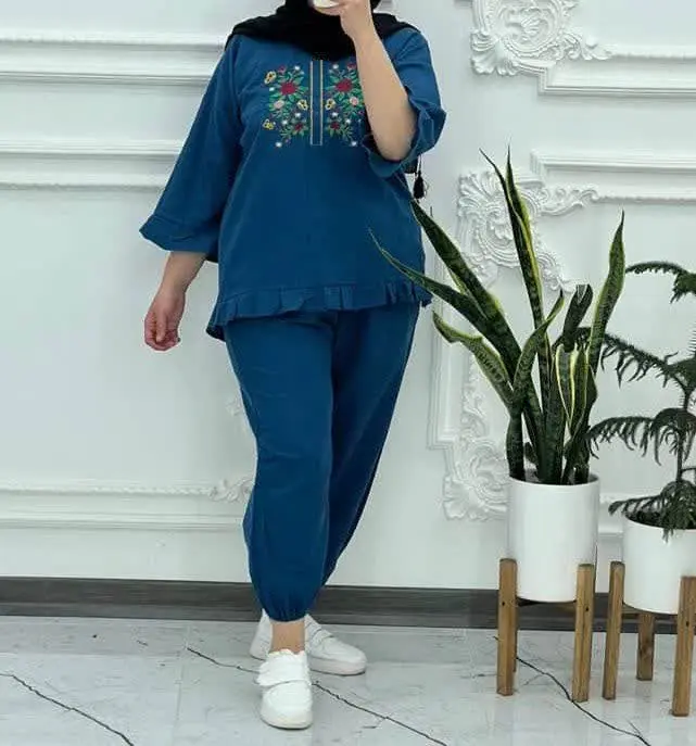 ست #بلوز #شلوار گلدوزی
