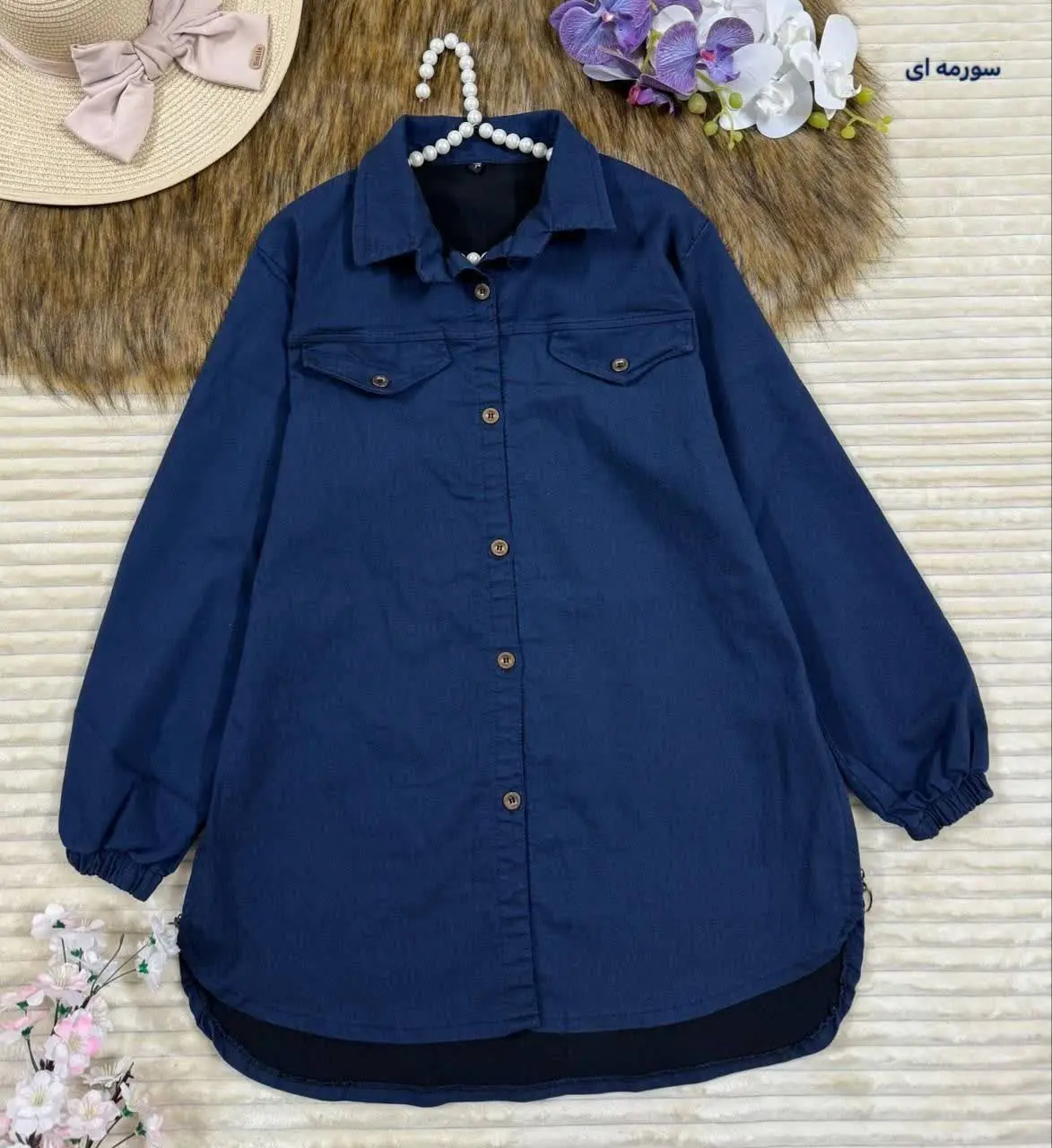 مانتو لی بغل زیپ جنس لی سنگ...