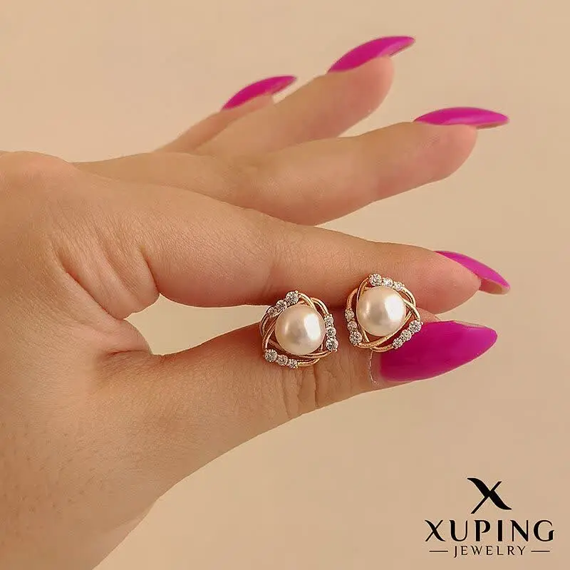 گوشواره سوزنی مرواریدی برند...