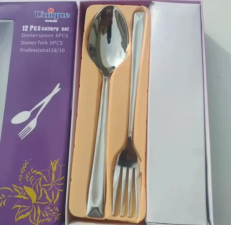 قاشق چنگال یونیک پاریس ۶ نفره استیل ۱۸/۱۰
