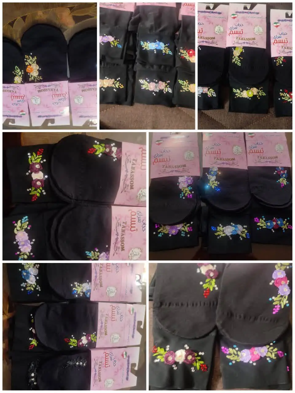 ست‌های زیبای ساق دست وجوراب رباندوزی🌸🌸
