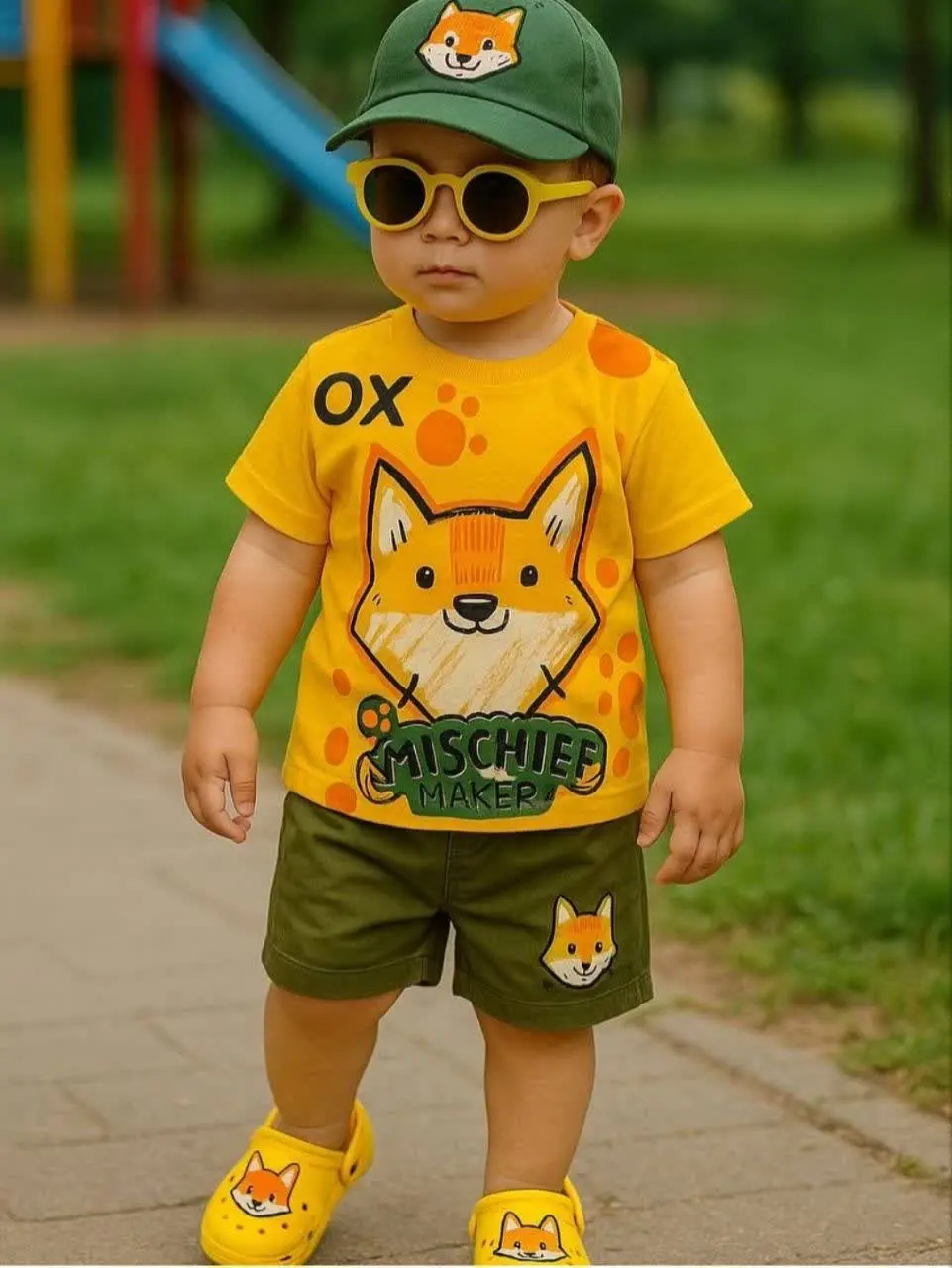 تیشرت و شلوارک بچگانه روباه